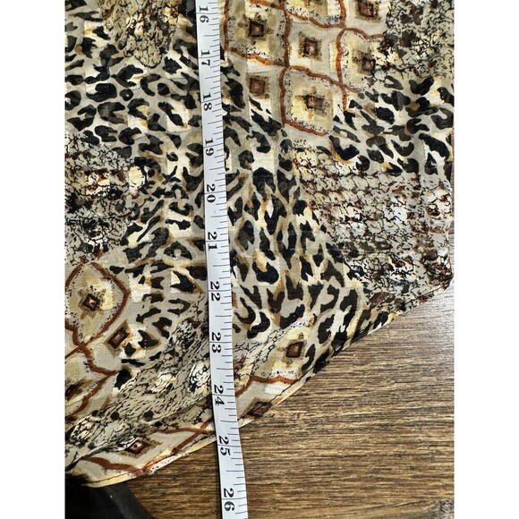 Maggie Lawrence Women Shirt Large Crop Top Long Sleeve Button Down Front Tie Vtg - Picture 8 of 8